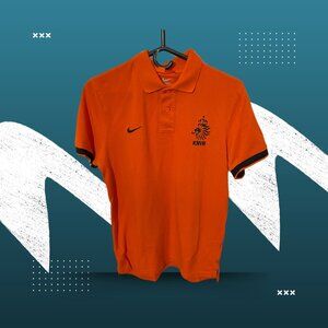 Netherlands Polo Shirt Nike Orange Medium Holland Trikot Jersey Cotton Men Socce